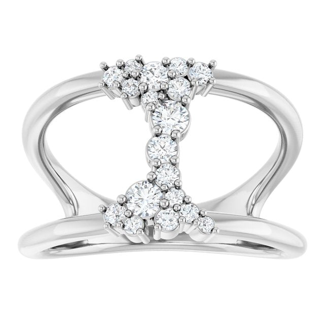 3 CTW Lab-Grown Diamond Negative Space Ring