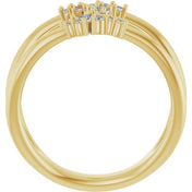 14K Yellow 1/3 CTW Lab-Grown Diamond Negative Space Ring