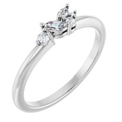 Sterling Silver 1/6 CTW Natural Diamond Stackable Ring