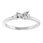 Sterling Silver 1/6 CTW Natural Diamond Stackable Ring
