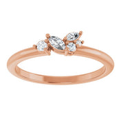 14K Rose 1/6 CTW Natural Diamond Stackable Ring