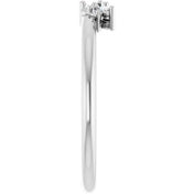 Platinum 1/6 CTW Natural Diamond Stackable Ring