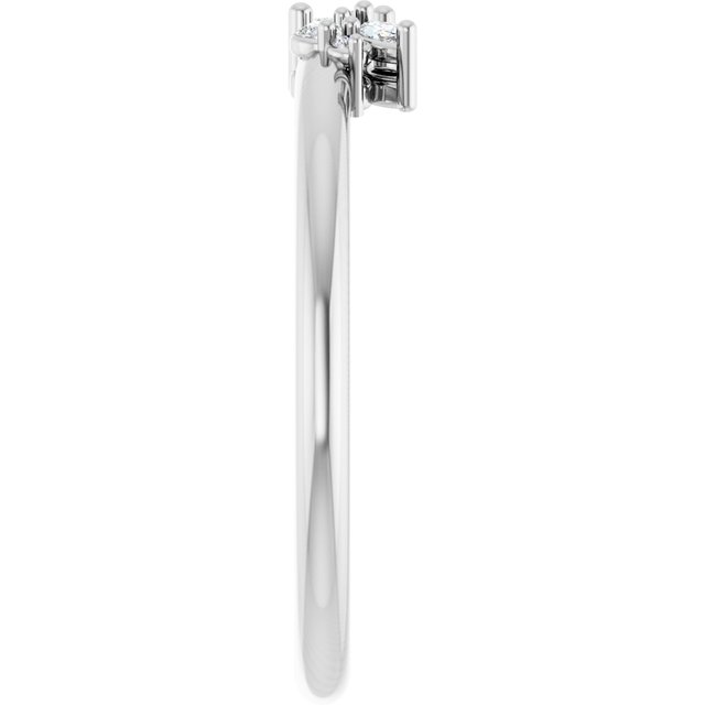 Platinum 1/6 CTW Natural Diamond Stackable Ring