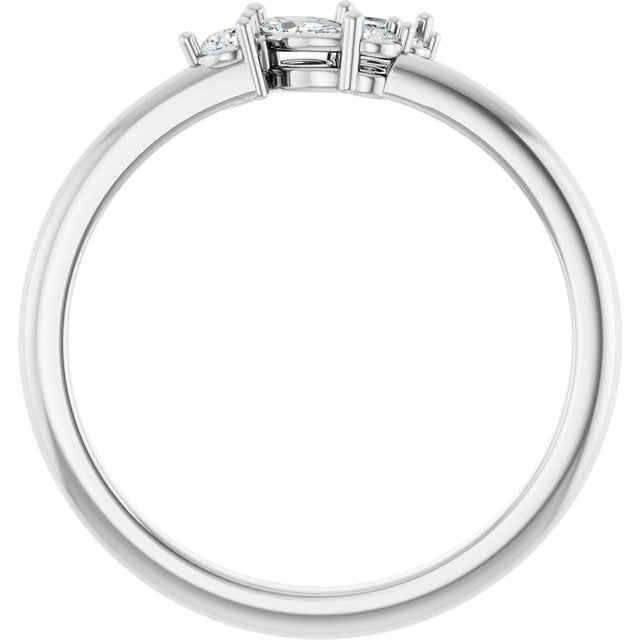 Sterling Silver 1/6 CTW Natural Diamond Stackable Ring