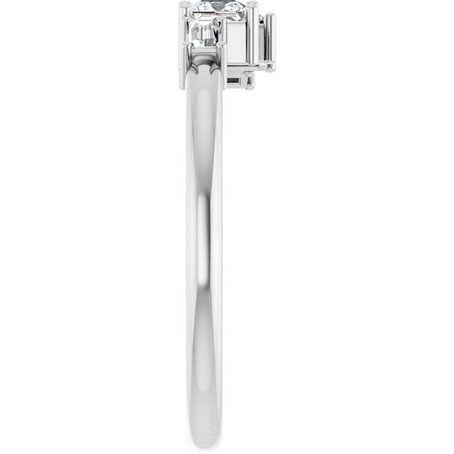 Sterling Silver 1/4 CTW Natural Diamond Stackable Geometric Ring