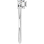 Platinum 1/4 CTW Natural Diamond Stackable Geometric Ring