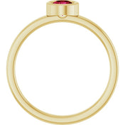14K Yellow 4.5 mm Natural Ruby Ring