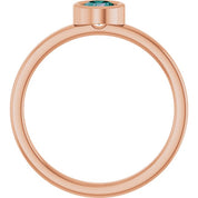 14K Rose 4.5 mm Lab-Grown Alexandrite Ring