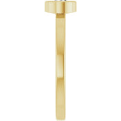 14K Yellow 4.5 mm Natural White Sapphire Ring