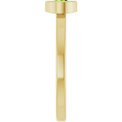 14K Yellow 4.5 mm Natural Peridot Ring