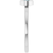 14K White 4.5 mm Lab-Grown Alexandrite Ring