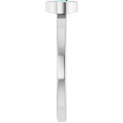 Platinum 4.5 mm Natural Aquamarine Ring