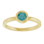 14K Yellow 4.5 mm Lab-Grown Alexandrite Ring