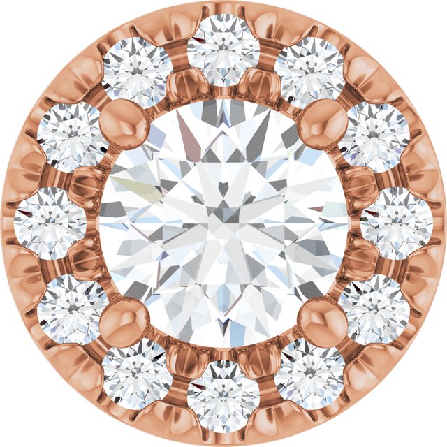 14K Rose 1/3 CTW Lab-Grown Diamond Pendant