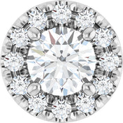 14K White 1/3 CTW Lab-Grown Diamond Pendant