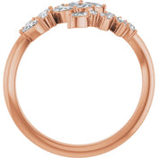 14K Rose 1/2 CTW Lab-Grown Diamond Bypass Ring