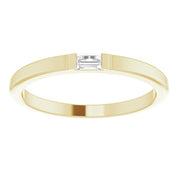 14K Yellow 1/10 CT Natural Diamond Stackable Ring