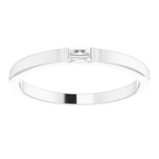 Platinum 1/10 CT Natural Diamond Stackable Ring