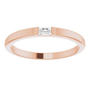 14K Rose 1/10 CT Natural Diamond Stackable Ring