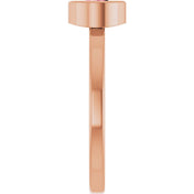 14K Rose 5.5 mm Natural Pink Tourmaline Ring
