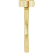 14K Yellow 5.5 mm Lab-Grown Emerald Ring