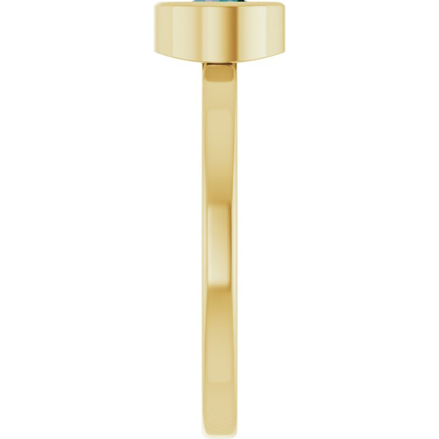 14K Yellow 5.5 mm Lab-Grown Alexandrite Ring