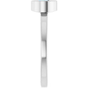 Platinum 5.5 mm Natural Aquamarine Ring