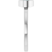 Rhodium-Plated Sterling Silver 5.5 mm Lab-Grown Alexandrite Ring