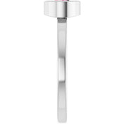 Platinum 5.5 mm Natural Pink Tourmaline Ring
