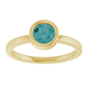 14K Yellow 5.5 mm Lab-Grown Alexandrite Ring