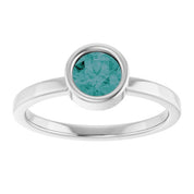 Platinum 5.5 mm Lab-Grown Alexandrite Ring