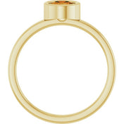 14K Yellow 5.5 mm Natural Citrine Ring