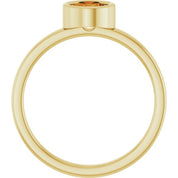 14K Yellow 5.5 mm Natural Citrine Ring