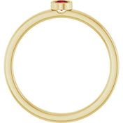 14K Yellow 3 mm Natural Ruby Ring