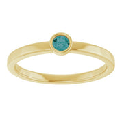 14K Yellow 3 mm Lab-Grown Alexandrite Ring