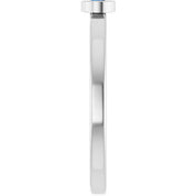 Platinum 3 mm Lab-Grown Blue Sapphire Ring