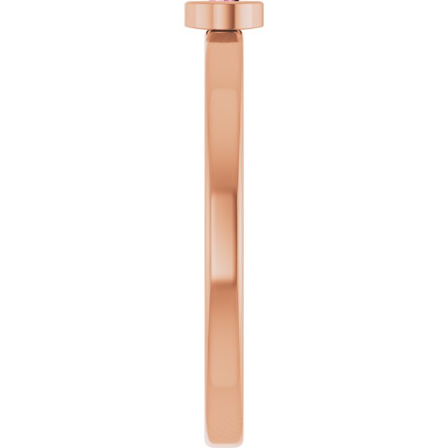 14K Rose 3 mm Natural Pink Tourmaline Ring