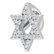 Sterling Silver 1/8 CTW Natural Diamond Star of David Pendant