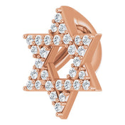 14K Rose 1/8 CTW Natural Diamond Star of David Pendant