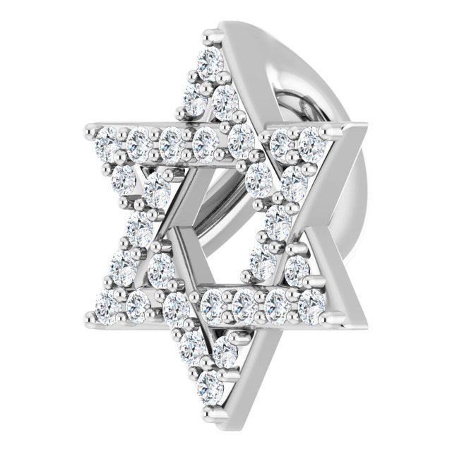 8 CTW Natural Diamond Star of David Pendant