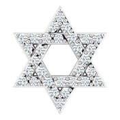 14K White 1/8 CTW Natural Diamond Star of David Pendant