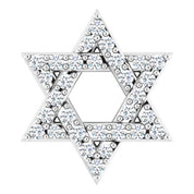 Platinum 1/8 CTW Natural Diamond Star of David Pendant