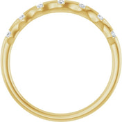 14K Yellow .07 CTW Lab-Grown Diamond Stackable Ring