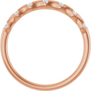 14K Rose .07 CTW Lab-Grown Diamond Stackable Ring