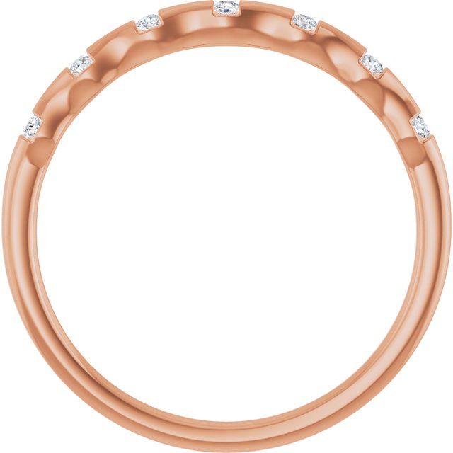 14K Rose .07 CTW Lab-Grown Diamond Stackable Ring