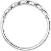 14K White .07 CTW Lab-Grown Diamond Stackable Ring