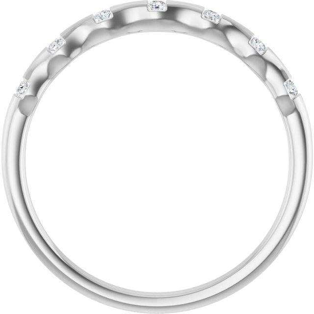 14K White .07 CTW Lab-Grown Diamond Stackable Ring
