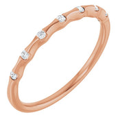 14K Rose .07 CTW Lab-Grown Diamond Stackable Ring