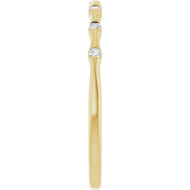 14K Yellow .07 CTW Lab-Grown Diamond Stackable Ring