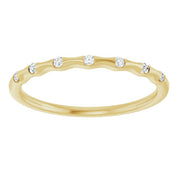 14K Yellow .07 CTW Lab-Grown Diamond Stackable Ring